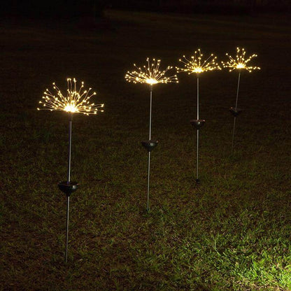 90/150 LED solar light outdoor waterproof eight function flash string lights lawn fireworks lamp garden Christmas holiday decor