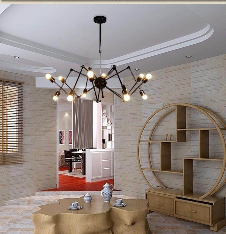 Pendant Lights, Industrial Hanging Spider Lamp Modern Lighting, Adjustable Loft Light For Living Room Shop