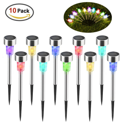 10pcs/5pcs Led Solar Garden Light Outdoor Decoration Pathway Waterproof LED Solar Powered Lawn Light Street Landscape Yard Lamp