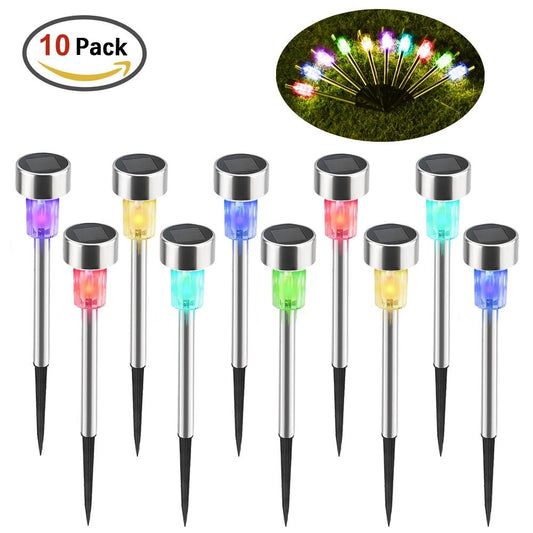 10pcs/5pcs Led Solar Garden Light Outdoor Decoration Pathway Waterproof LED Solar Powered Lawn Light Street Landscape Yard Lamp