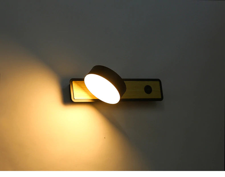 Nordic modern simple indoor wall lamp living room decoration stair lamp bedroom Hotel creative decoration rotating bedside lamp