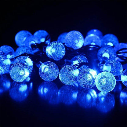 5M 7M 10M Solar Lamp Crystal Ball LED String Lights Flash Waterproof Fairy  For Outdoor Garden Christmas Wedding Decoration