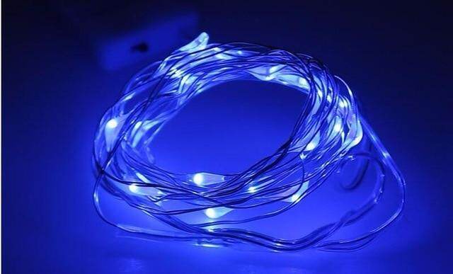 50 100 LED Outdoor Light String Fairy Garland Battery Power Copper Wire Lights For Party Christmas Wedding 5 Colors