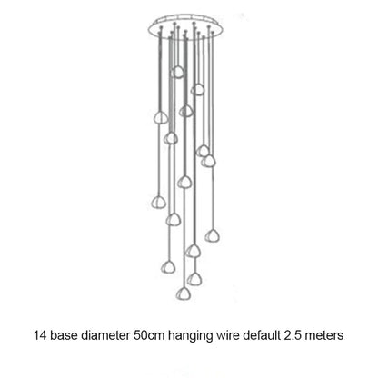 Ccrystal Chandeliers Lighting Loft Hanging Lamp Staircase Modern Luxury Long Wire Cristal Balls Kitchen Villa Living Room Bar