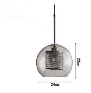 Nordic Modern Simple Glass Ball Single Head E27 LED Pendant Lights Personality Decorative Lighting For Living Room Bedroom Cafe