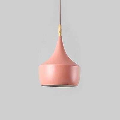 Modern Nordic Pendant Lights Iron Lampshade Wood LED Hanging Lamp
