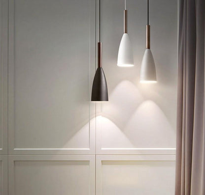 Wood Pendant Lights E27 LED Modern Hanglamp Nordic Lamp Living Room Restaurants Kitchen Dining Bar Droplight