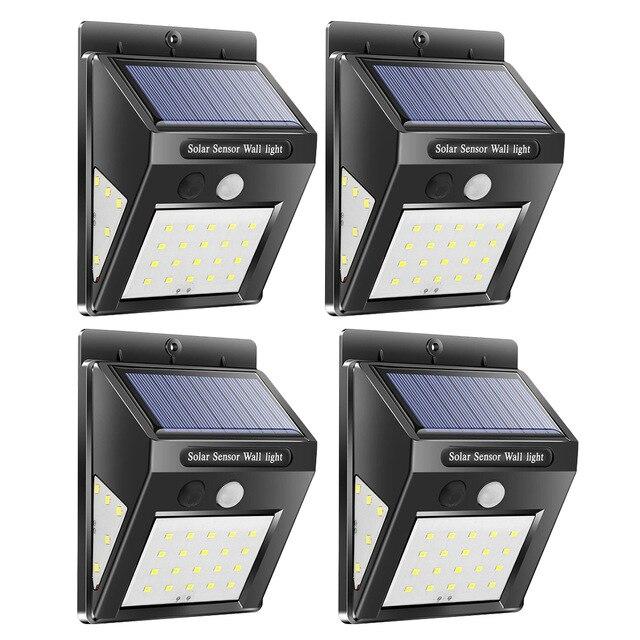 100LED Solar Light Outdoor Solar Lamp PIR Motion Sensor Wall Light Waterproof Solar Powered light for Garden Decoration