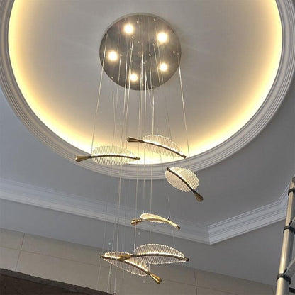 Modern Art Decorative Feather Chandelier Villa Hotel Non-standard Large Art Pendant Chandelier