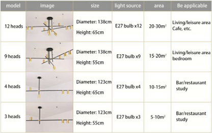 LED Chandeliers Hanging Branch Lamp Lighting Personality Creative Design For Living Room Cafe Bar Studio Restaurant