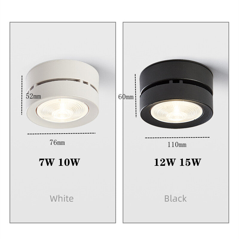 Dimmable LED Downlight Living Room Bedroom Surface Mounted Downlight Ceiling Light Spotlight