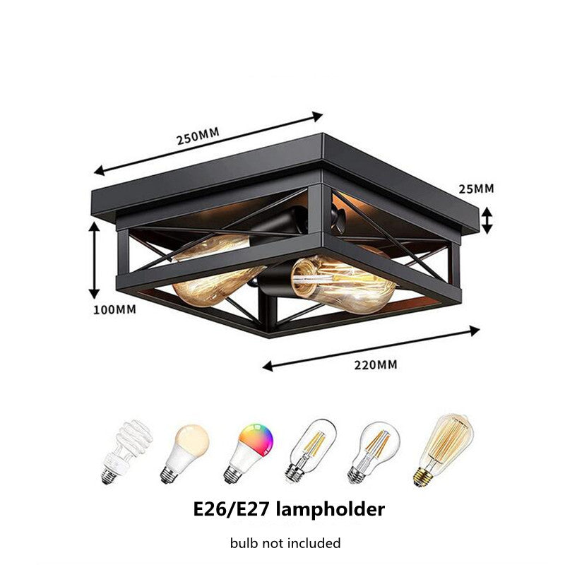 Modern LED Ceiling Lights Industrial Iron Black Nordic Minimalist Home Decoration Living Room Dining Room Ceiling Lamps Lighting