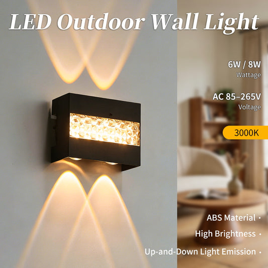 Modern LED Wall Sconces 6/8W Up and Down Interior Wall Light for Indoor Porch Bedroom Corridor Decor Wall Lamp AC110-264V