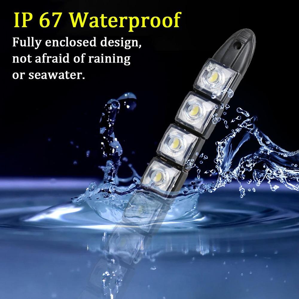 2Pcs/Set LED Signal Navigation Light Strip Waterproof Port Starboard Marine Boat Car Auto Signal Navigation Light Strip New