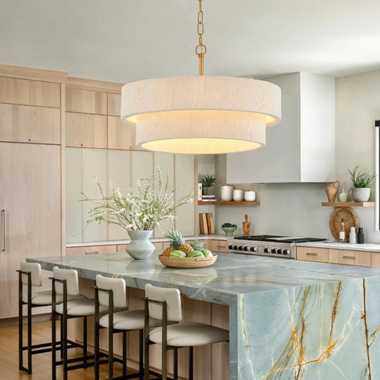 Boho Handwoven Pendant Light for Kitchen Island