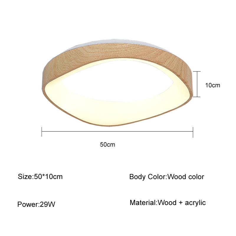 LED Ceiling Lamp Bedroom Corridor Modern Wood Ceiling Lights Living Room Decorative Light Fixture