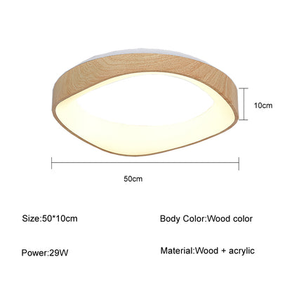 LED Ceiling Lamp Bedroom Corridor Modern Wood Ceiling Lights Living Room Decorative Light Fixture