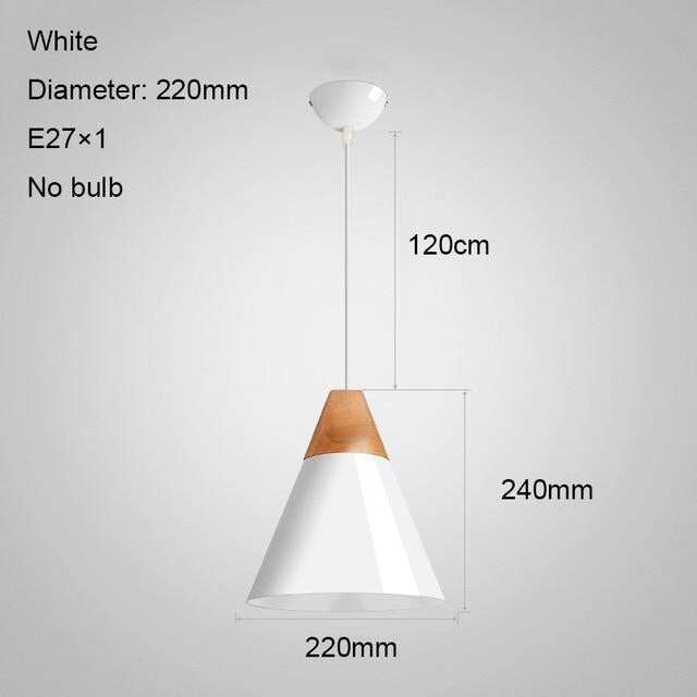 Nordic LED Pendant Lights Dining Room Pendant Lamp Modern Colorful Restaurant Kitchen Coffee Bedroom Loft Hanglamp Wood E27