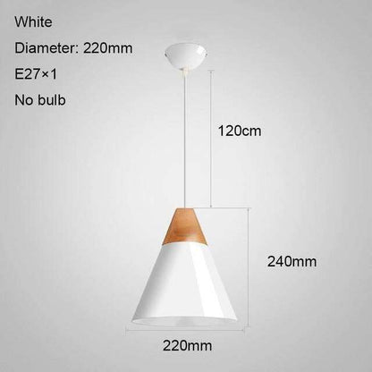 Nordic LED Pendant Lights Dining Room Pendant Lamp Modern Colorful Restaurant Kitchen Coffee Bedroom Loft Hanglamp Wood E27