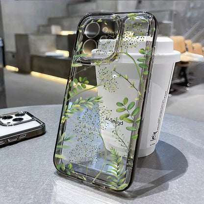 Flower Phone Case For iPhone 16 Pro 13 15 11 12 14 17 Pro Max 16E XR 7 8 SE XS Shockproof Transparent Cover Silicone Soft Fundas