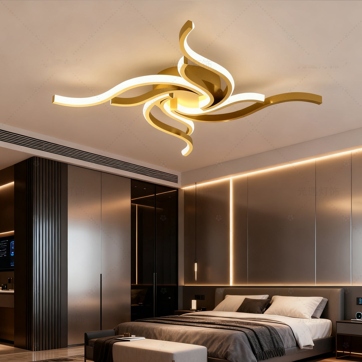 LED Ceiling Light Remote Control 3 Colors APP Dimming Lamp AC 110V 220V Aluminum For Living Room Bedroom