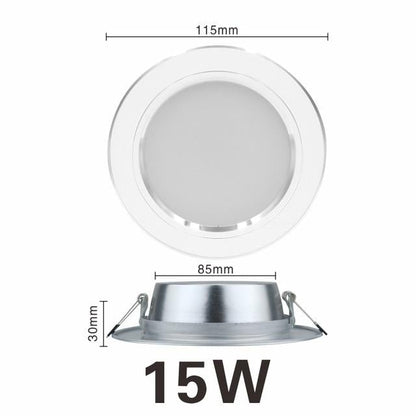 LED Downlight 5W 9W 12W 15W 18W Round White Ultra Thin Aluminum Recessed Lamp 220V 230V 240V Led Bulb Indoor LED Spot Lighting