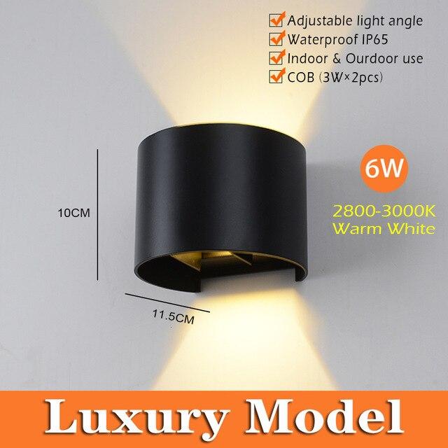 6W LED Wall Lamp IP65 Waterproof Indoor & Outdoor Aluminum Wall Light Surface Mounted Cube LED Garden Porch Light