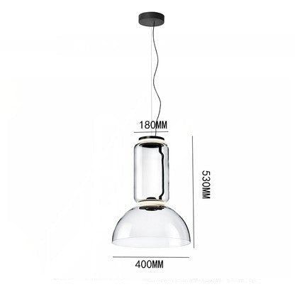 Modern Simple Glass Splicing Time Tunnel Restaurant Empty Chandelier