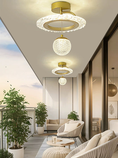 Nordic Luxury Starry Sky Pendant Light LED Aisle Lamp Entrance Hallway Balcony Stairway Bedroom Small Chandelier