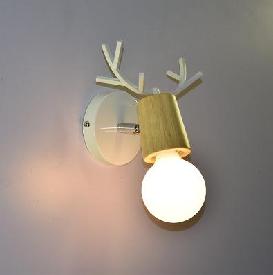Moose Wall Light Creative Coffee Restaurant Cake Shop Cosy Flower Shop Bedroom Bedside Deer Wall Lights