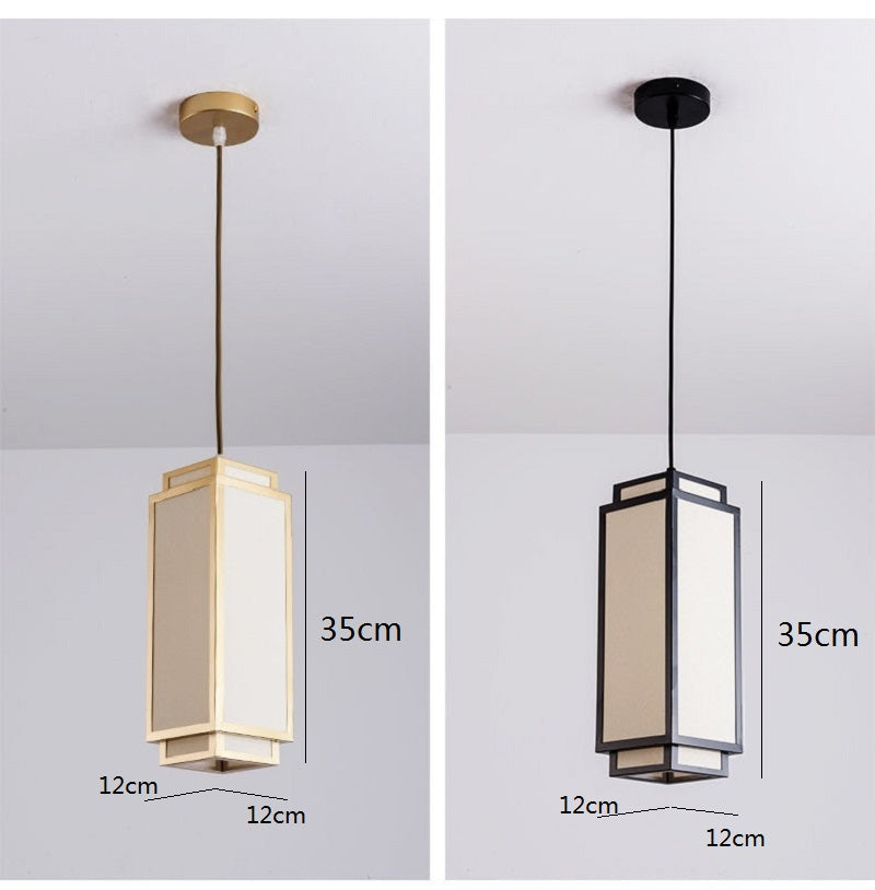 New Chinese Pendant Lights for Living Room Dining Room Aisle Entrance Fabric Light Fixtures for Celling Chandelier Modern