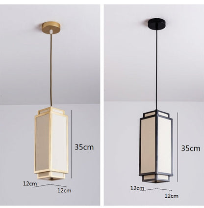 New Chinese Pendant Lights for Living Room Dining Room Aisle Entrance Fabric Light Fixtures for Celling Chandelier Modern