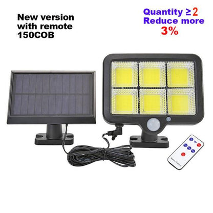 120LED COB Solar Light Outdoor Motion Sensor Wall Light Waterproof Garden Lamp Spotlights Emergency Pathway Street Security Lamp