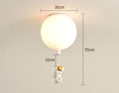 Creative Astronaut Children's Room Lamp Bedroom Ceiling Lamp