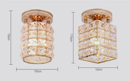 Modern Decor Crystal Flush Mount Ceiling Light Fixture Crystal Ceiling Lamp for Hallway Bar Kitchen Dining Room