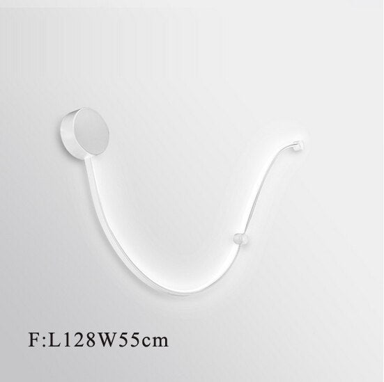 LED Postmodern Nordic Iron Aluminum Acrylic Belt LED Lamp LED Light Wall lamp Wall Light Wall Sconce For Store Bedroom Corridor