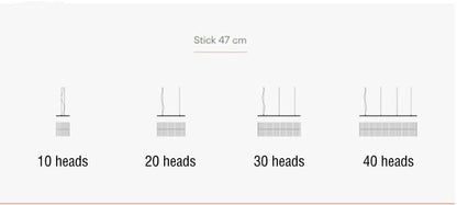 New Net Hot Chandelier Dimmable Creative LED Aluminum Alloy Simple Fishbone Chandelier