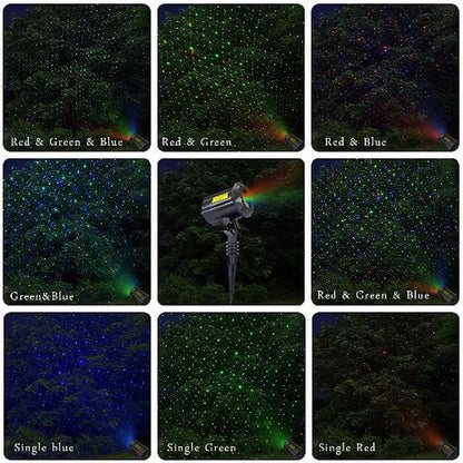 1pcs x-33p-b rgb led laser projector moving pattern lamps stage light outdoor snowflakes stage light christmas party garden