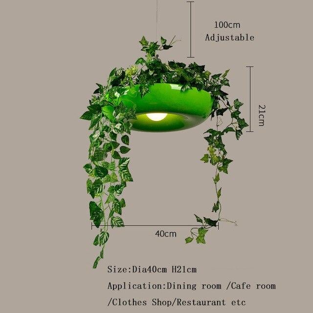 Nordic Aerial Flower Pot Pendant Light Study Creative Personality Bar Plant Potted Plants Babylon Restaurant Cafe Pendant Lamp