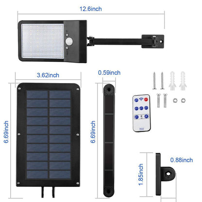 The latest super bright 48 led solar outdoor garden light, waterproof wall light, remote control solar light With Three Modes