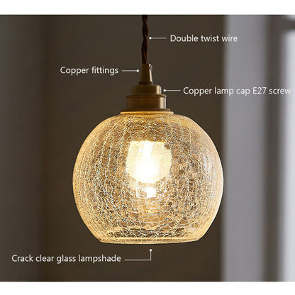 Glass Pendant Light Nordic Dining Room Retro Chandeliers Creative Minimal E27  Transparent Lampshade For Restaurant Lamp Lustre