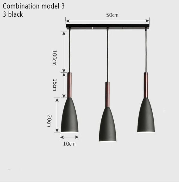 Nordic Minimalism Droplight E27 Aluminum Wood Pendant Lights, Home Restaurant Decor Lighting Lamp And Bar Showcase Spot Light