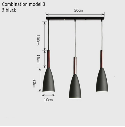 Nordic Minimalism Droplight E27 Aluminum Wood Pendant Lights, Home Restaurant Decor Lighting Lamp And Bar Showcase Spot Light