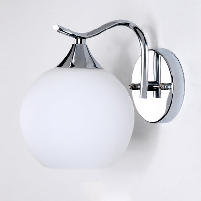 LED Glass Wall Lamps Modern Bedroom Lights White Glass Ball Indoor Wall Light