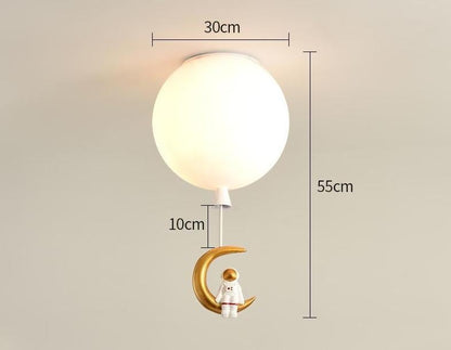 Creative Astronaut Children's Room Lamp Bedroom Ceiling Lamp