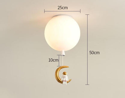 Creative Astronaut Children's Room Lamp Bedroom Ceiling Lamp