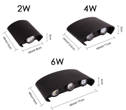 Modern Led Wall Lamp  Indoor Stair Light Fixture Bedside Loft Living Room Up Down  Home Hallway Lampada 2W 4W 6W Wall Sconces