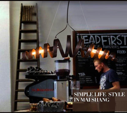 Spiral Spring Industrial Hanging Lamp Bar Retro Vintage Pendant Light Hanglamp Loft Kitchen Ceiling Hanging Light Fixture