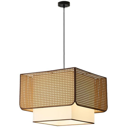 Wabi Sabi Rattan Pendant Lights Handmade Bamboo Ceiling Chandelier Living Room Dining t Kitchen Island Light
