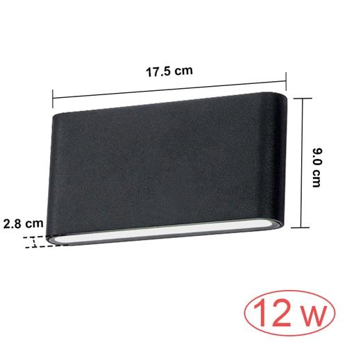 Waterproof Outdoor Wall Lamp 6W 12W LED Source Up And Down Lighting Modern Minimalist Indoor Engineering Porch Garden Light